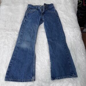 Vintage Levi's 514 Jeans‎ Kids Blue Denim Bootcut Pants Classic Five Pocket sz 8